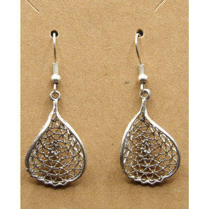 Women's Silver Teardrop Earrings